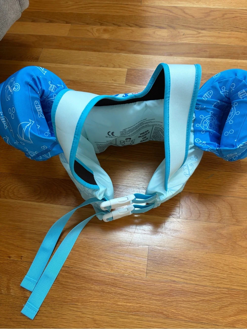 Adorable Kids Blue Shark Swim Vest with Arm Floats